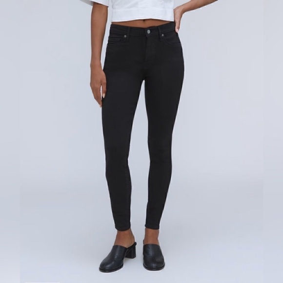 Everlane Denim - Everlane Mid Rise Black Ankle Stretch Denim Jeans Size 26